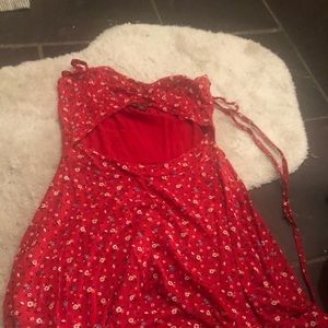 Nasty gal red cropped dress